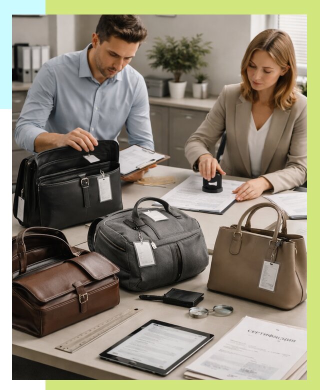 Сертификация сумок в Дагестанских Огнях от 7742 руб. | Алешин-Дгс