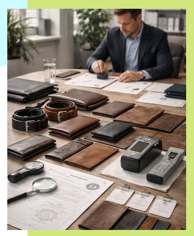 Сертификация кожаных изделий в Дагестанских Огнях от 12388 р. | Алешин-Дгс