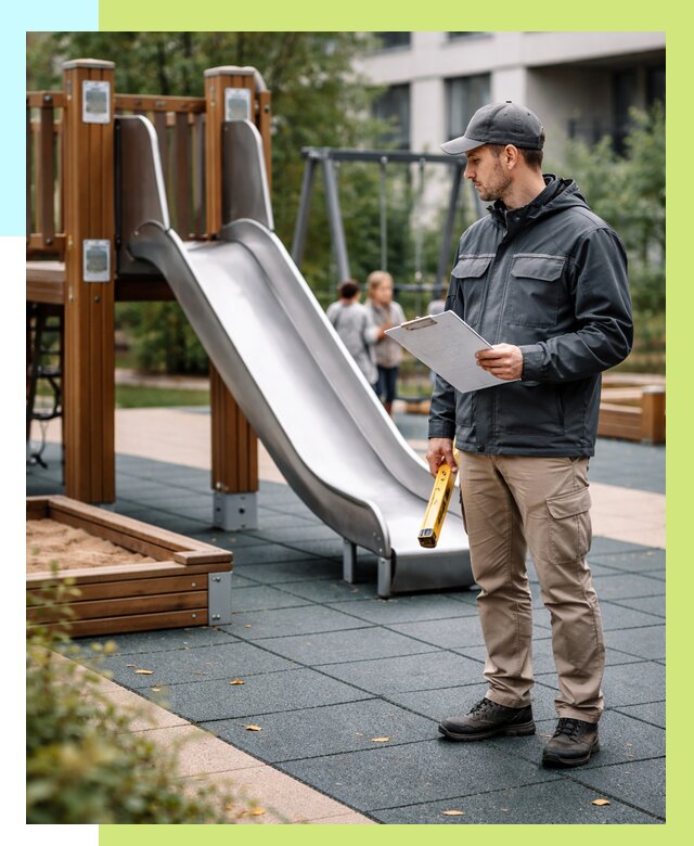 Сертификация детских площадок в Дагестанских Огнях от 25808 р. | Алешин-Дгс