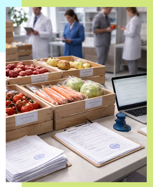 Сертификация овощей и фруктов в Дагестанских Огнях от 8775 р. | Алешин-Дгс