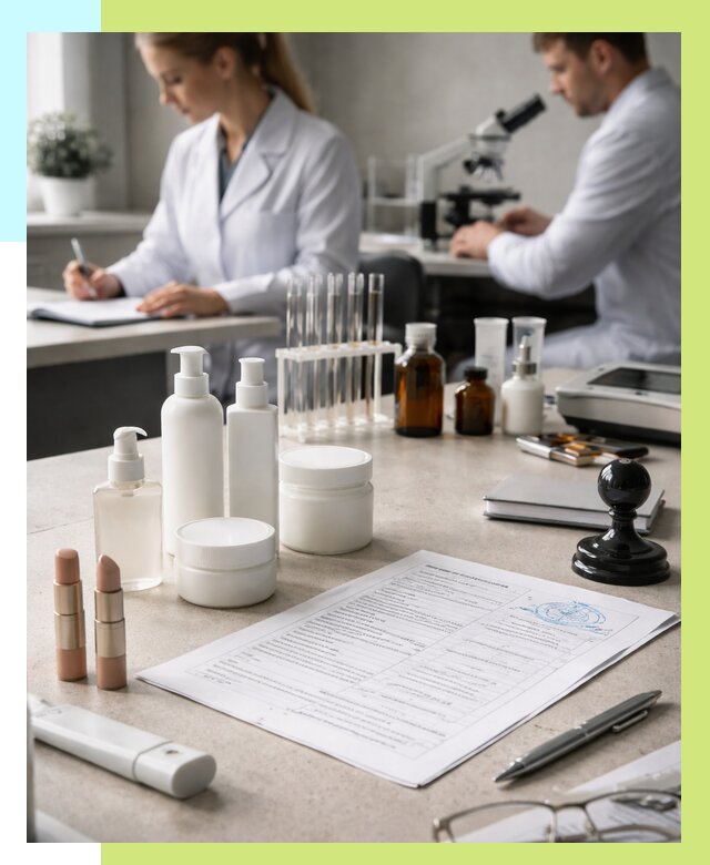 Сертификация косметики в Дагестанских Огнях от 20646 р. - Алешин-Дгс