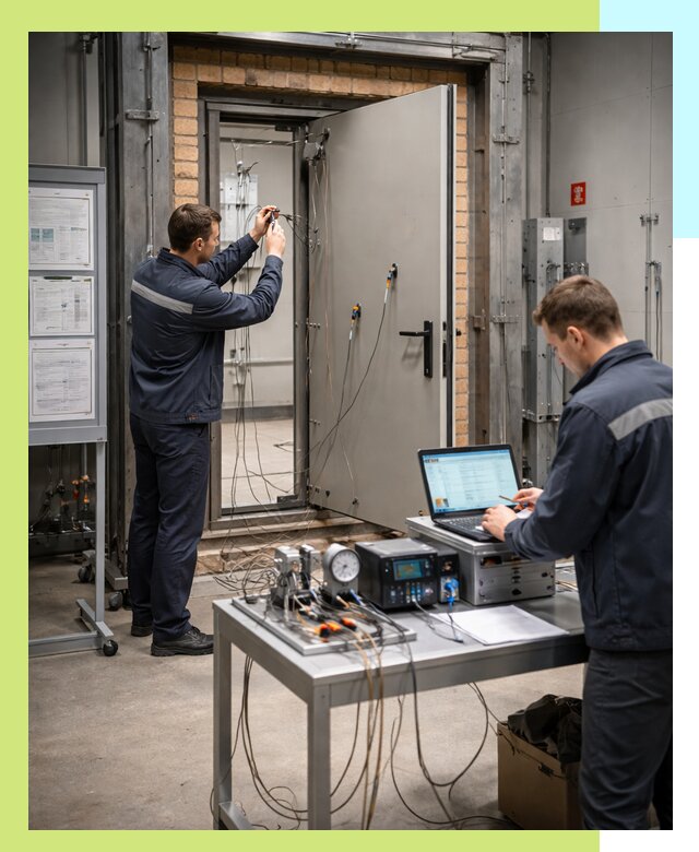 Сертификация противопожарных дверей в Дагестанских Огнях по ГОСТ и ТР