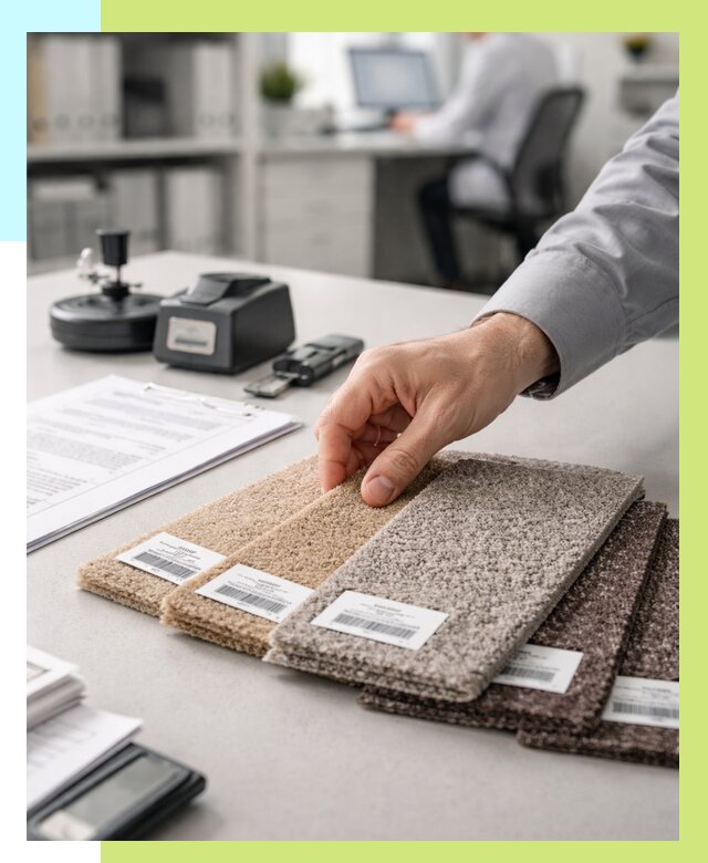 Сертификация ковролина в Дагестанских Огнях от 15485 р., Алешин-Дгс