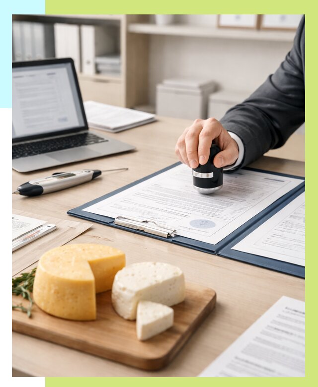 Сертификация сыров в Дагестанских Огнях от 15485 р | Сертификат на сыр Алешин-Дгс