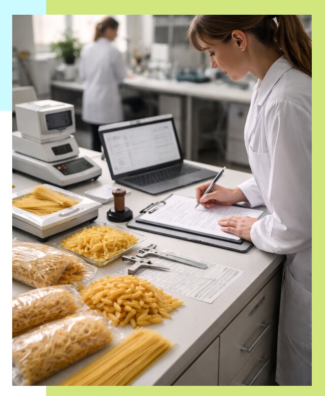 Сертификация макаронных изделий в Дагестанских Огнях от 15485 р. | Алешин-Дгс