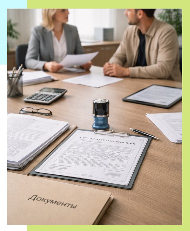 Сертификат соответствия на продукцию в Дагестанских Огнях от 15485 р.|Алешин-Дгс