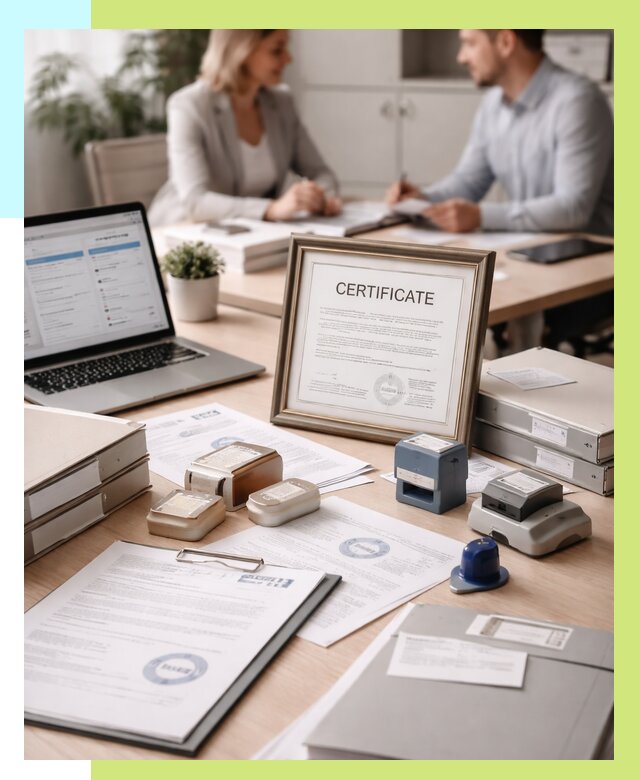 Сертификация компании в Дагестанских Огнях от 46454 р. | Алешин-Дгс — заказ